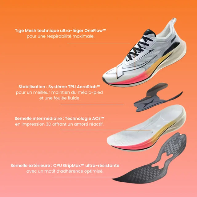 Xstep P2000™ - Chaussures de running mixtes sur route