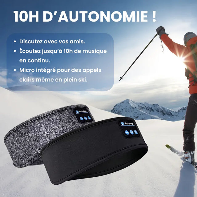 Snowband™ - Bandeau écouteurs Bluetooth pour le sport