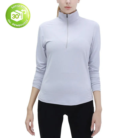 AR56 Fit™ - T-Shirt Manches Longues Sport Femme Col Zippée