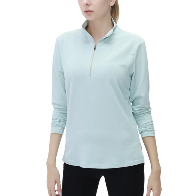 AR56 Fit™ - T-Shirt Manches Longues Sport Femme Col Zippée