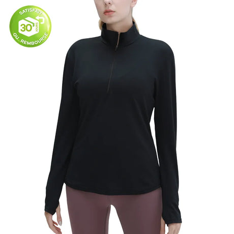 AR56 Fit™ - T-Shirt Manches Longues Sport Femme Col Zippée