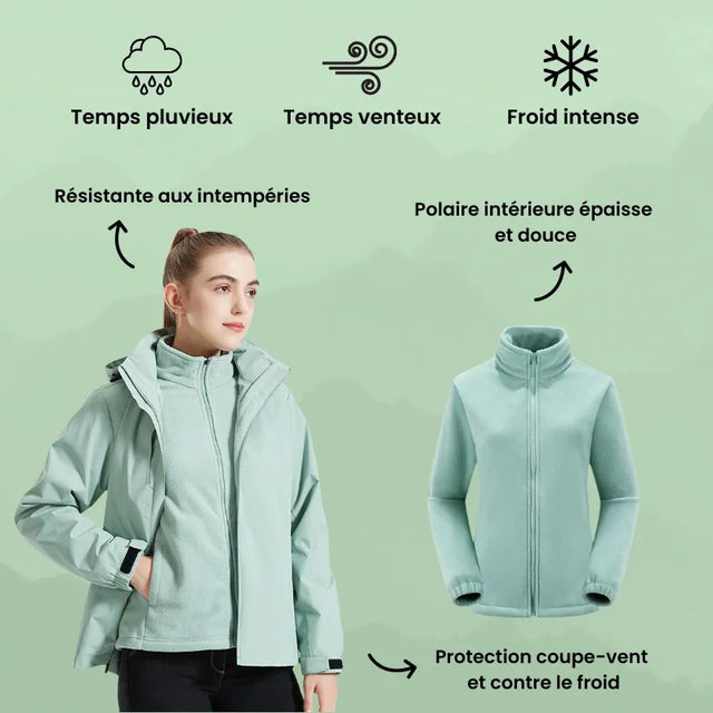 ExploreTrek™ - Veste de randonnée avec membrane imperméable femme